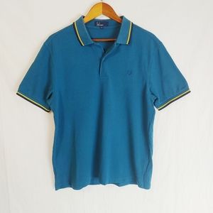 Fred Perry Twin Tipped Polo Shirt Blue L